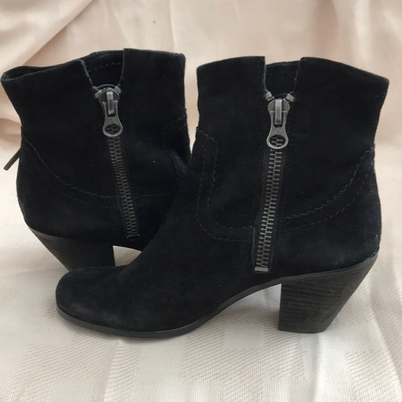 Black Suede Sam Edelman ankle Booties - Picture 3 of 6